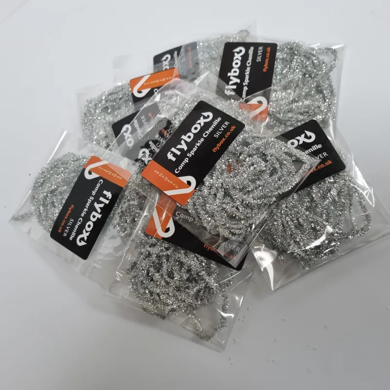 Flybox Competition Sparkle Chenille in SILVER-2